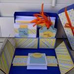 Stationery Box Set - Blue, Yellow And Orange Thank..