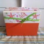 Stationery Box - Peach, Orange And Coral Set